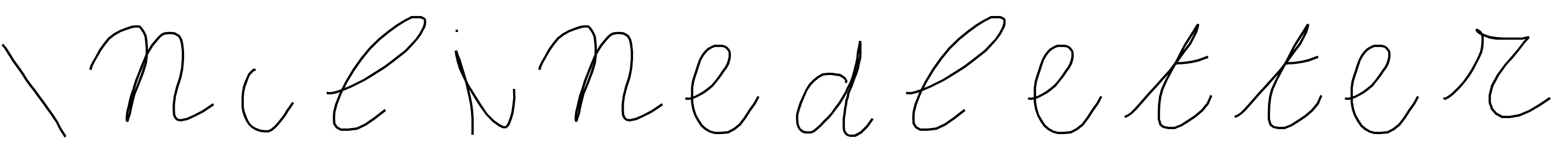 Шрифт Inclinedletter