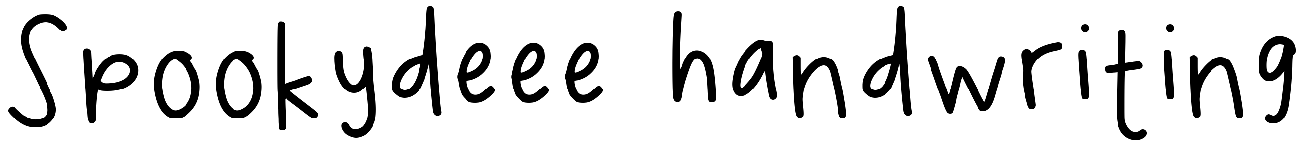 Шрифт Spookydeee_handwriting