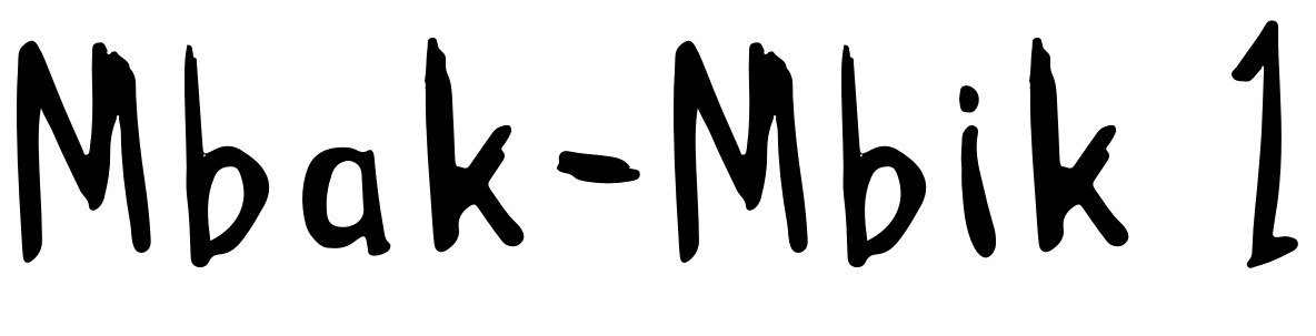 Шрифт Mbak-Mbik 1