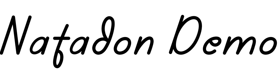 Шрифт Natadon Demo