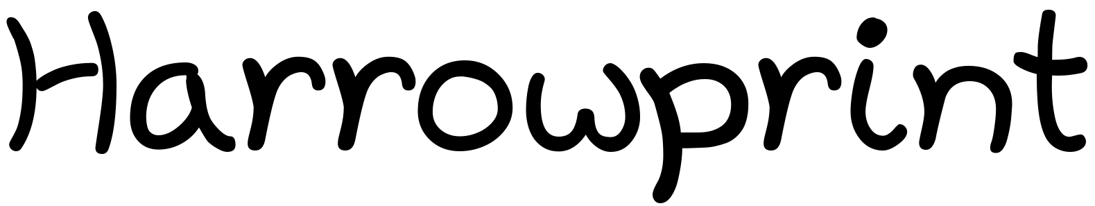 Шрифт Harrowprint