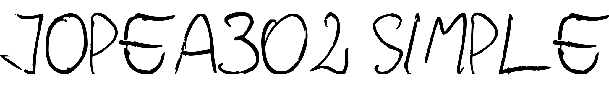 Шрифт jopea302 Simple