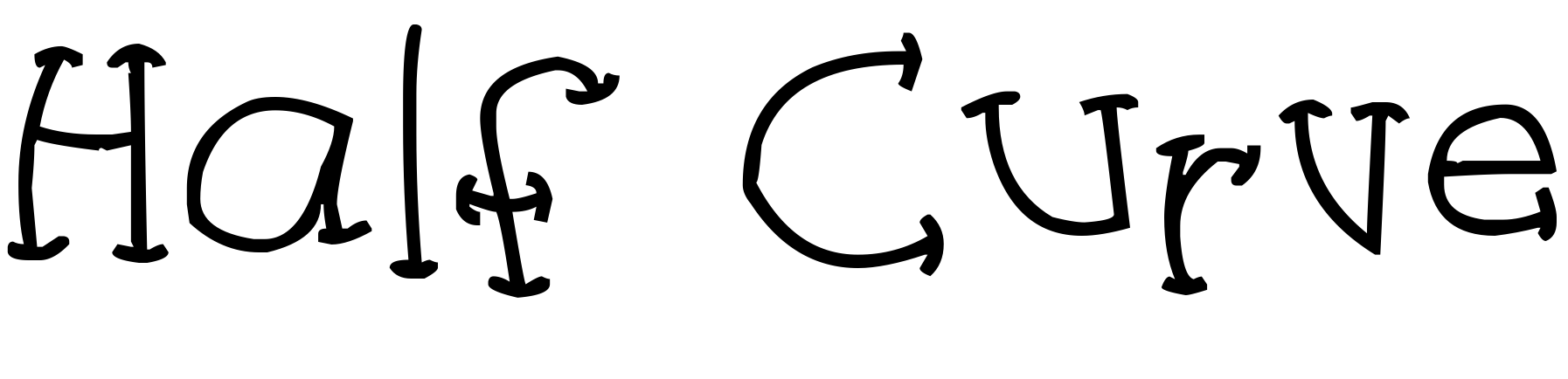 Шрифт Half Curve