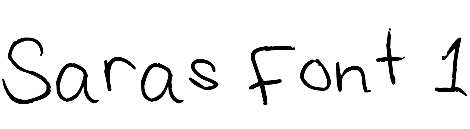 Шрифт Saras Font 1