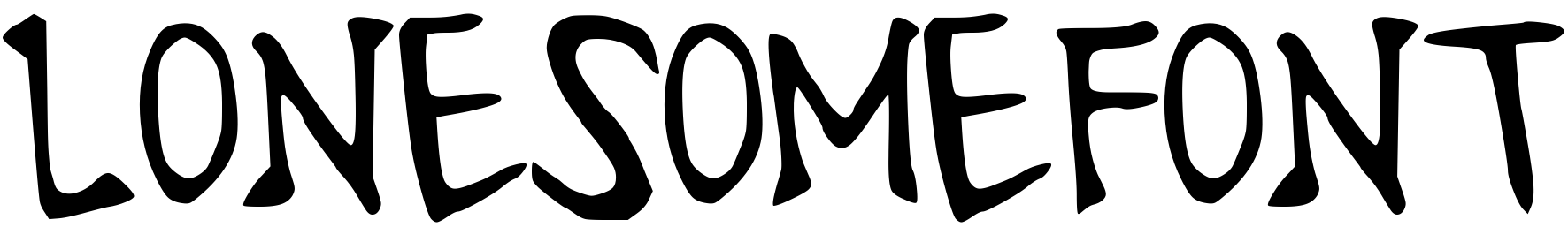 Шрифт LonesomeFont