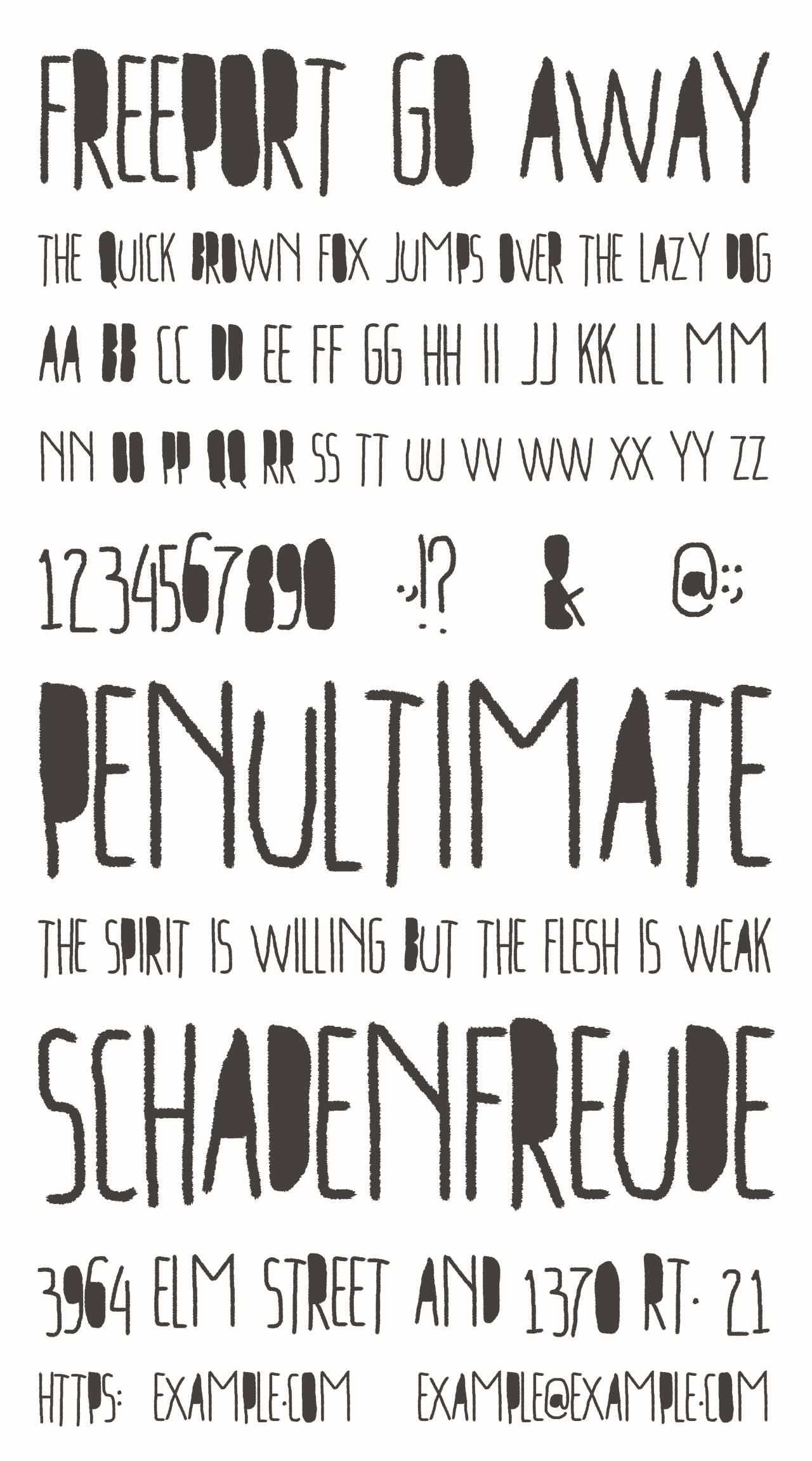 Шрифт Freeport Go Away