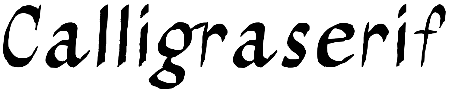 Шрифт Calligraserif
