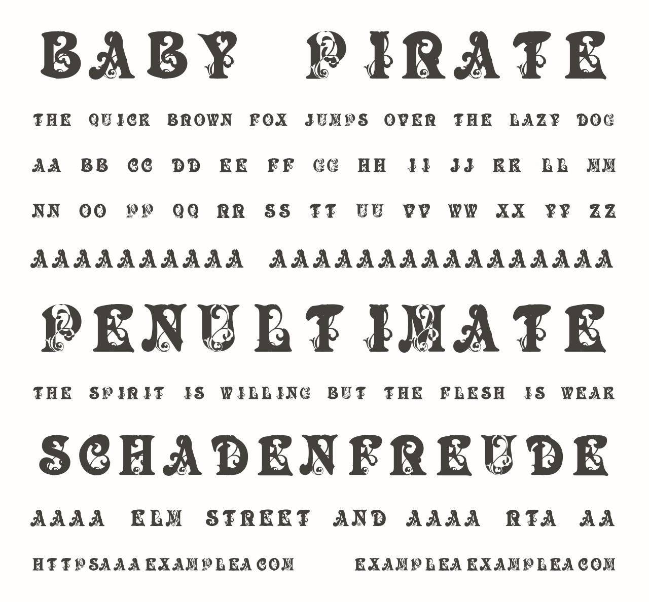 Шрифт baby pirate