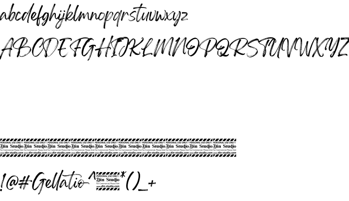 Шрифт Gellatio Personal Use