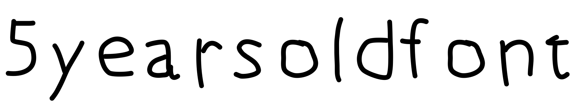 Шрифт 5yearsoldfont