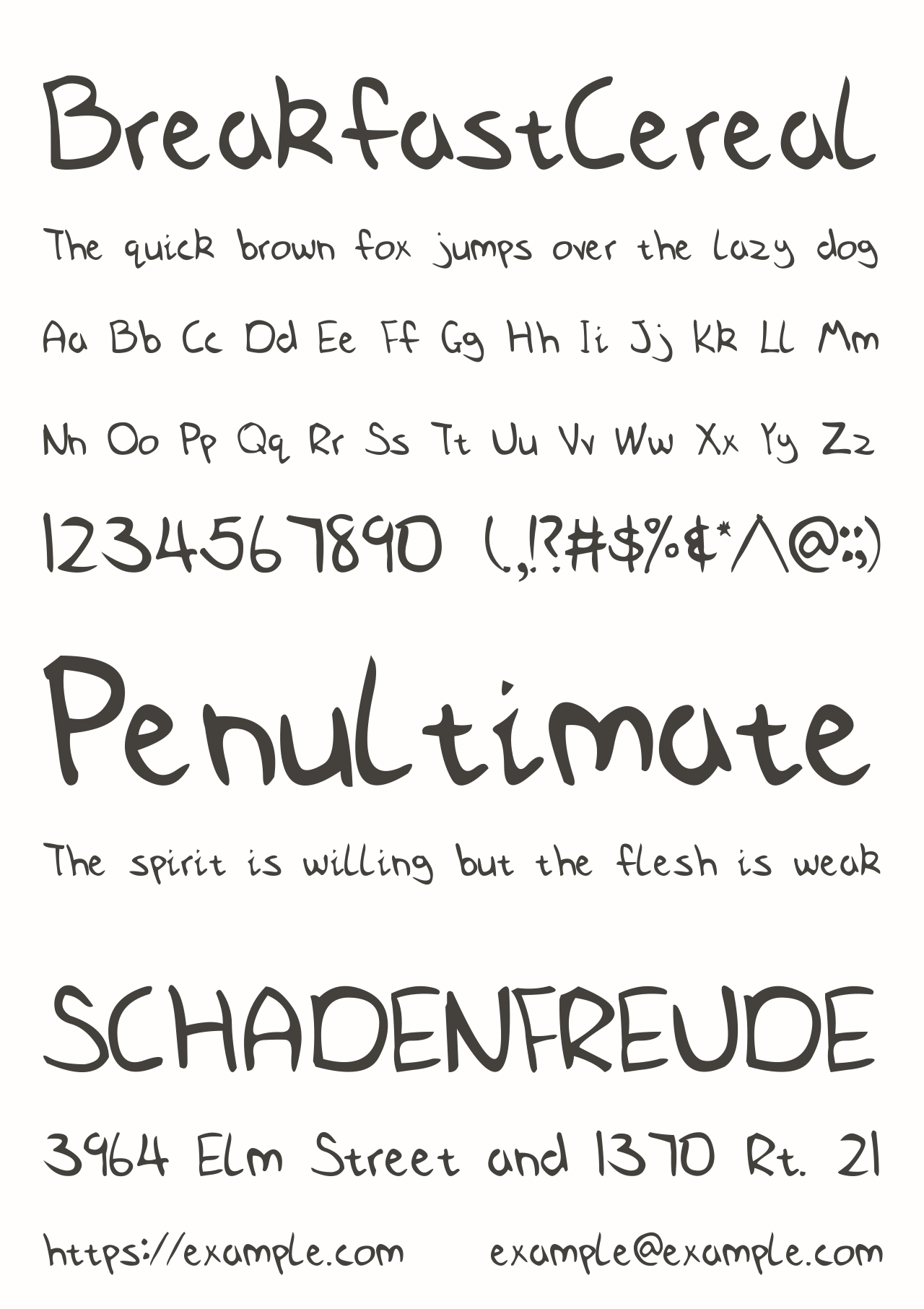 Шрифт BreakfastCereal