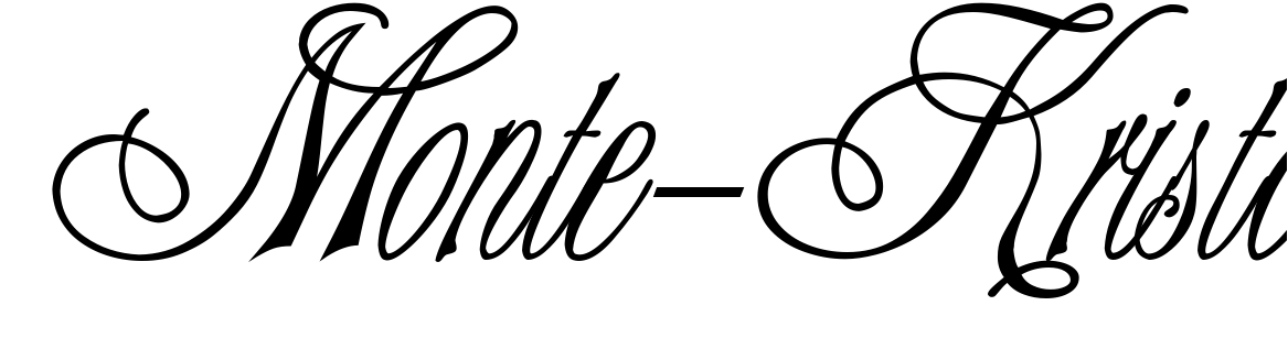 Шрифт Monte-Kristo