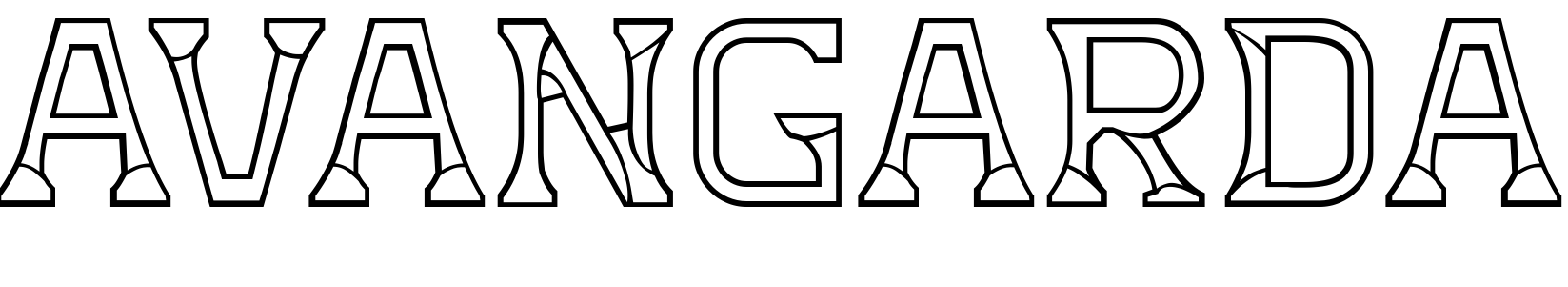 Шрифт Avangarda