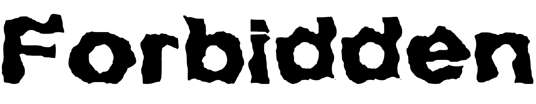 Шрифт Forbidden