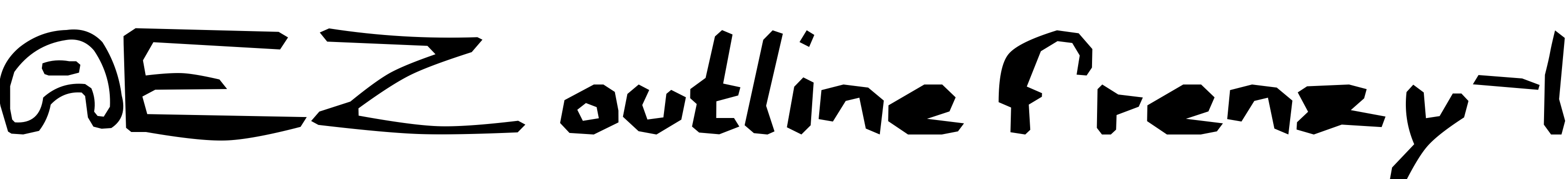 Шрифт AEZ outline frenzy-1
