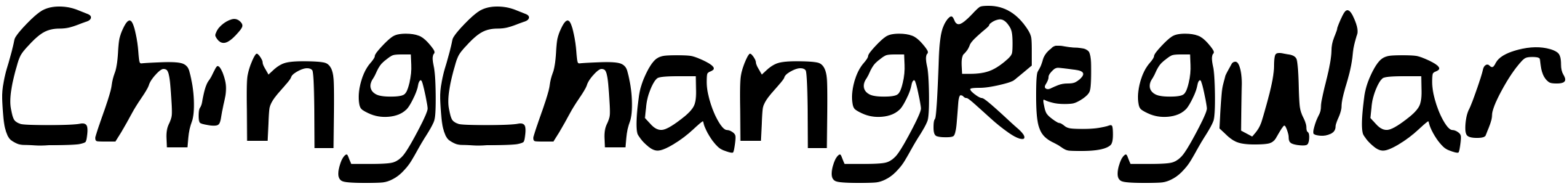 Шрифт ChingChangRegular
