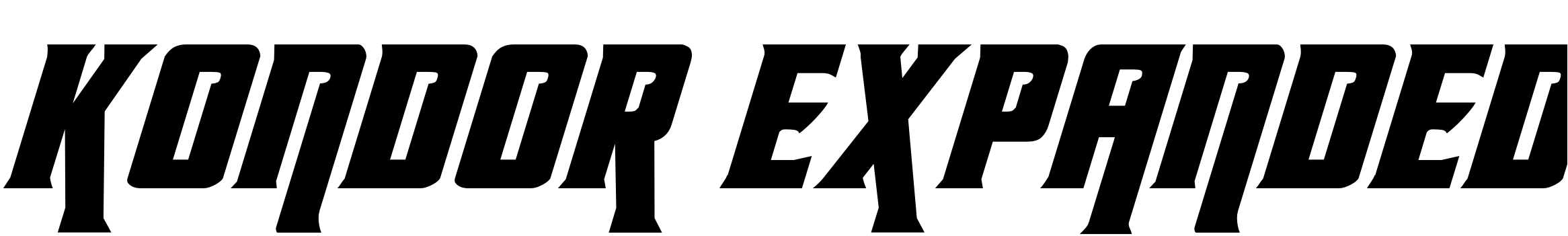 Шрифт Kondor Expanded