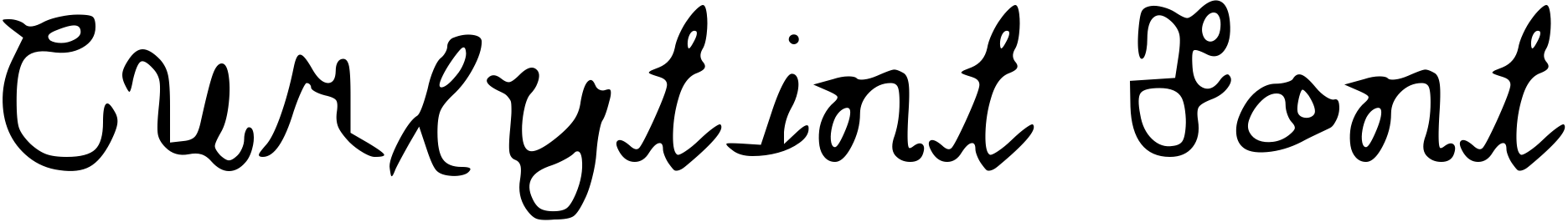 Шрифт Curlytint_Font