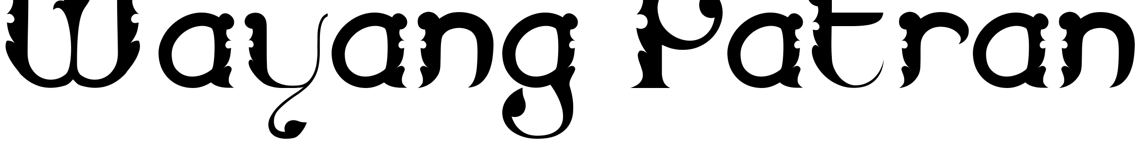 Шрифт Wayang Patran