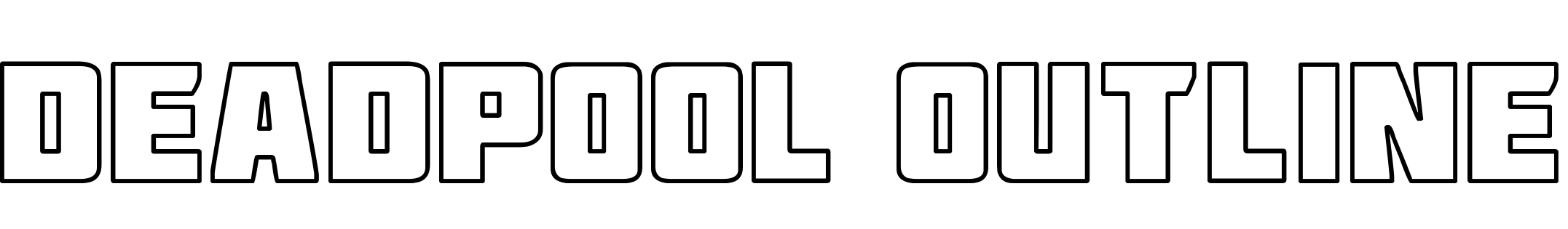 Шрифт Deadpool Outline