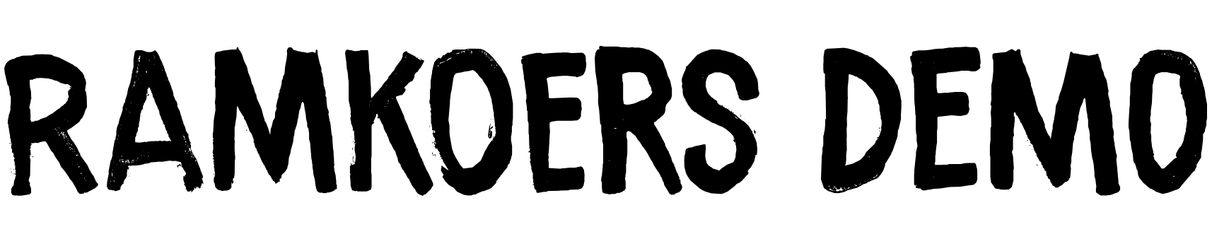 Шрифт Ramkoers DEMO