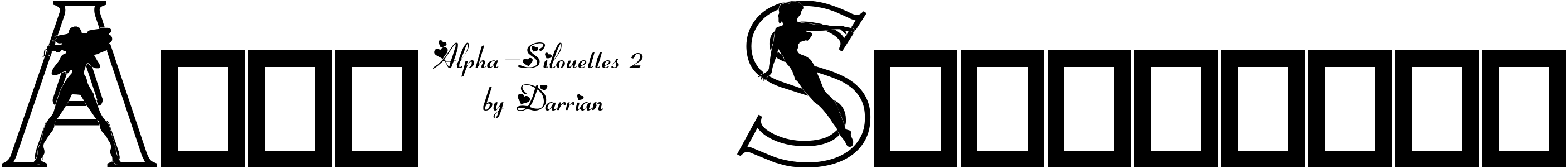 Шрифт Alpha-Silouette