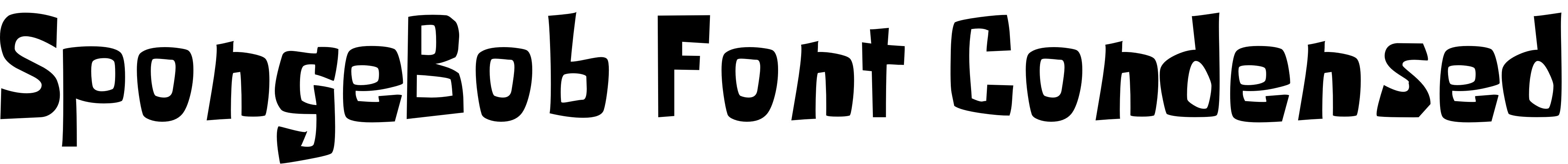 Шрифт SpongeBob Font Condensed