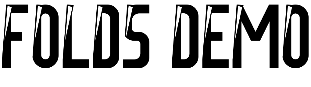 Шрифт Folds Demo