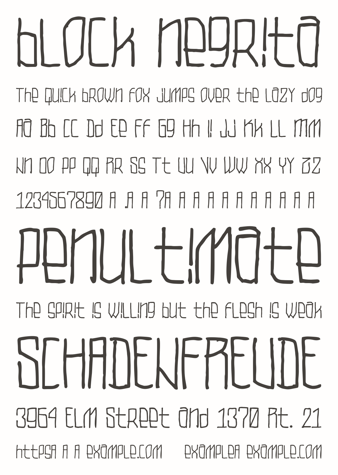 Шрифт block negrita