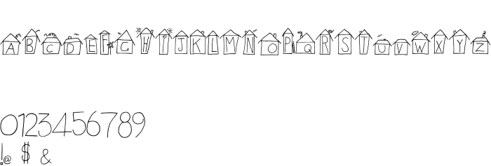 Шрифт Alphabet Houses