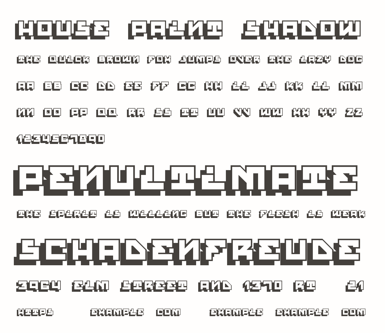 Шрифт House Paint Shadow