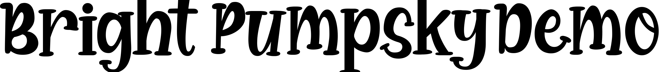 Шрифт Bright PumpskyDemo