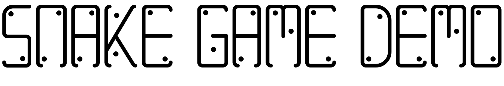 Шрифт Snake Game Demo