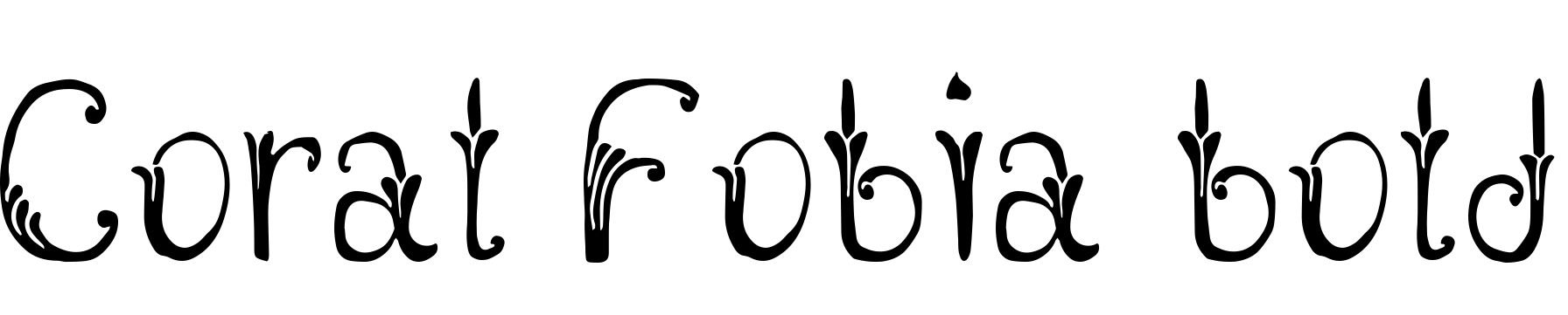 Шрифт Coral Fobia bold