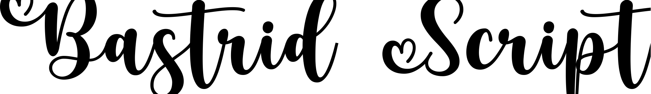 Шрифт Bastrid Script