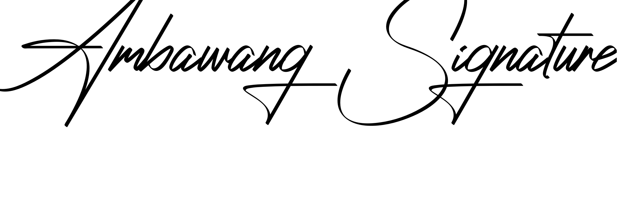 Шрифт Ambawang Signature
