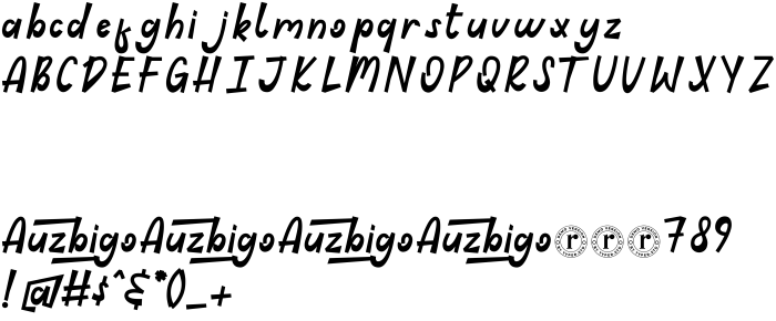 Шрифт Auzbigo