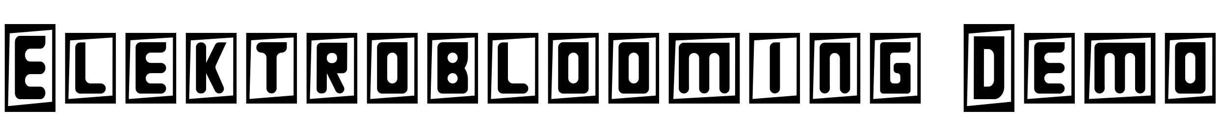 Шрифт Elektroblooming Demo