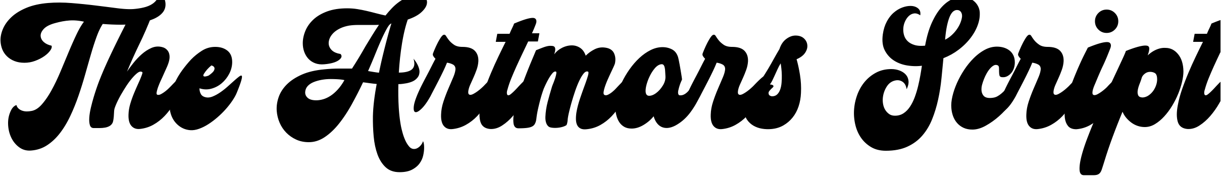 Шрифт The Artmars Script