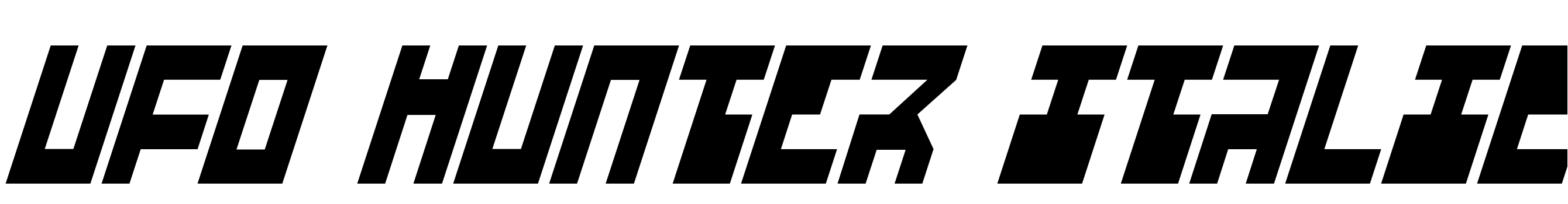 Шрифт UFO hunter italic