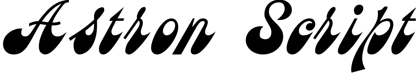 Шрифт Astron Script