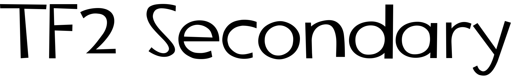 Шрифт TF2 Secondary