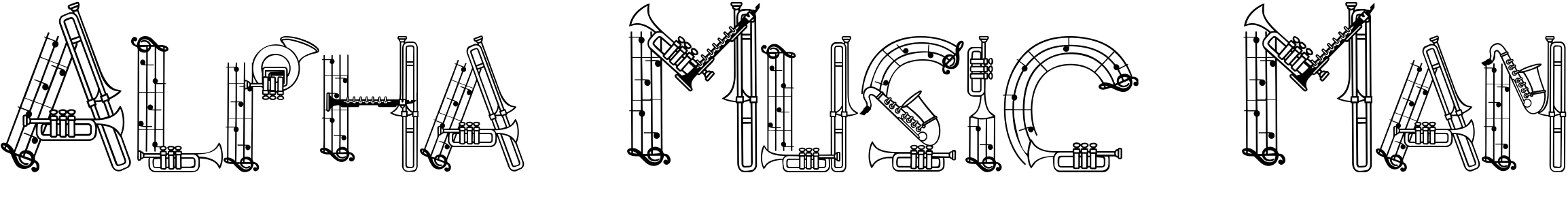 Шрифт Alpha Music Man