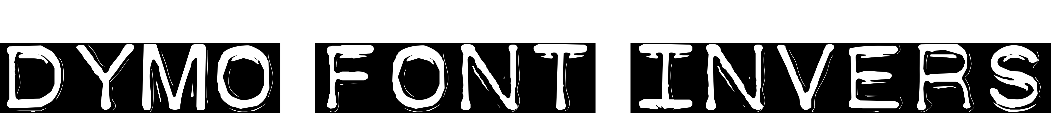Шрифт Dymo Font Invers