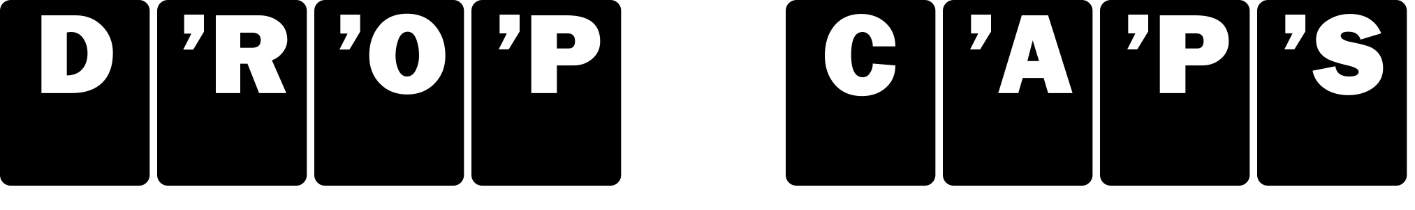 Шрифт Drop Caps