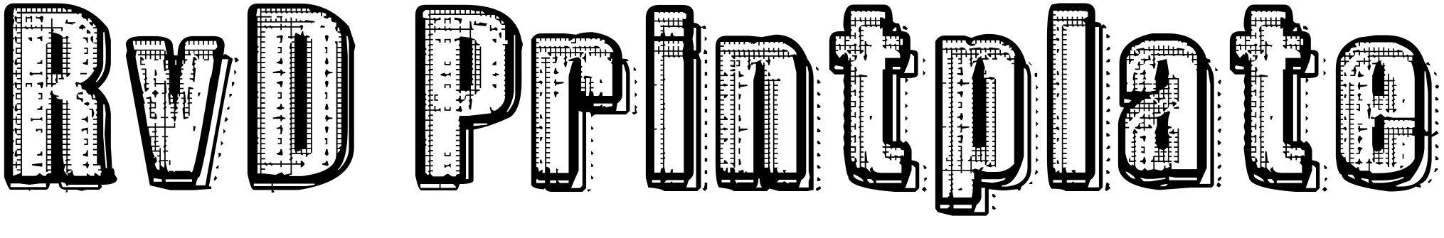 Шрифт RvD Printplate